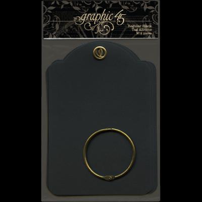 Graphic 45 - Regular Tags Black